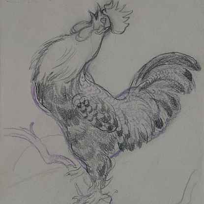 Singing Rooster - Georges Manzana Pissarro (1871 - 1961)